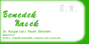 benedek masek business card